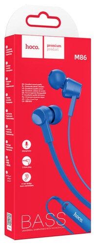 Купить Проводные наушники HOCO M86 синий 2023  5485087. Характеристики, отзывы и цены в Донецке