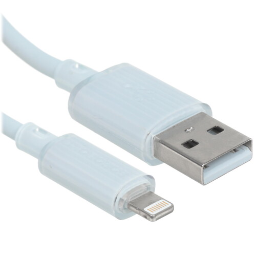 Купить Кабель круглый Borofone Lightning 8-pin - USB 2.0 Type-A голубой 1 м  9238182. Характеристики, отзывы и цены в Донецке