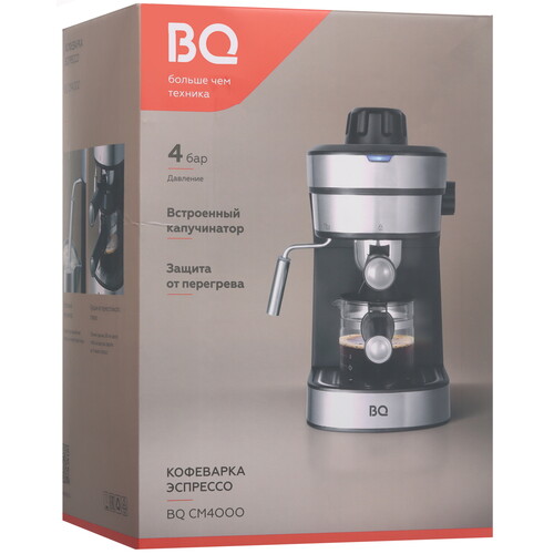 Купить Кофеварка рожковая BQ CM4000 серебристый  9970339. Характеристики, отзывы и цены в Донецке