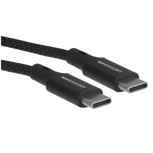Купить Кабель круглый Magssory USB Type-C - USB Type-C черный 2.4 м  9265523. Характеристики, отзывы и цены в Донецке