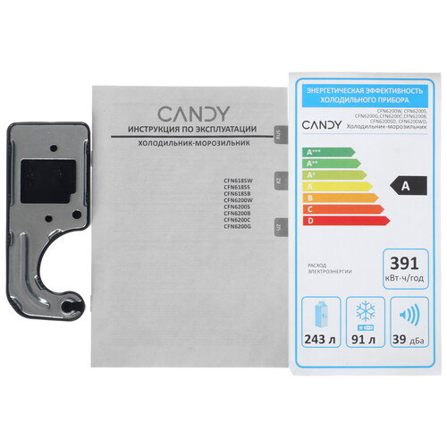 Купить Холодильник с морозильником   Candy CFN6200B черный  9248216. Характеристики, отзывы и цены в Донецке