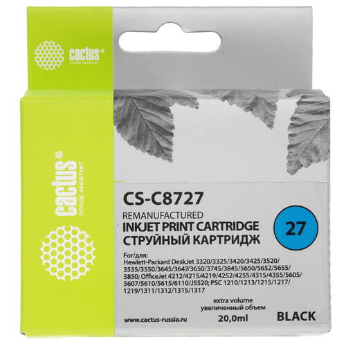 Купить Картридж Cactus CS-C8727 черный  7942613. Характеристики, отзывы и цены в Донецке