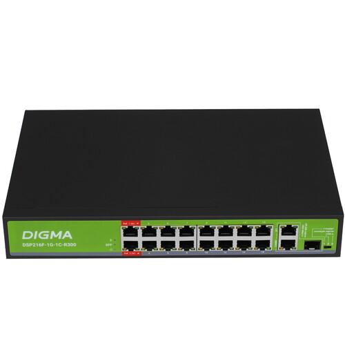 Купить Коммутатор Digma DSP216F-1G-1C-R300  9156501. Характеристики, отзывы и цены в Донецке