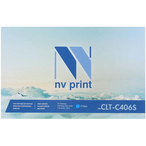 Купить Картридж лазерный NV Print CLT-C406S голубой, с чипом  7981200. Характеристики, отзывы и цены в Донецке