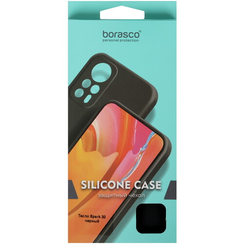 Купить Накладка  BoraSCO Silicone Case для Tecno SPARK 30 4G черный  5489244. Характеристики, отзывы и цены в Донецке