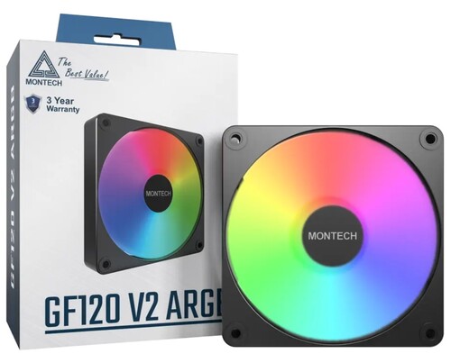 Купить Вентилятор Montech GF120 V2 ARGB  черный  5633029. Характеристики, отзывы и цены в Донецке