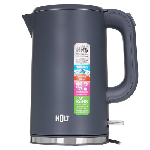 Купить Электрочайник Holt HT-KT-020 серый  9283441. Характеристики, отзывы и цены в Донецке