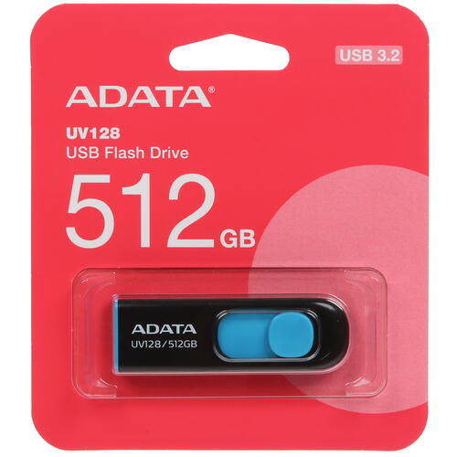 Купить Память USB Flash 512 ГБ ADATA UV128 [AUV128-512G-RBE]  5450259. Характеристики, отзывы и цены в Донецке