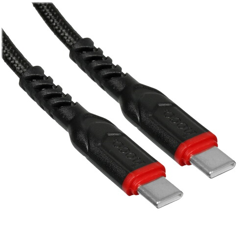 Купить Кабель круглый Hoco USB Type-C - USB Type-C черный 1 м  5474990. Характеристики, отзывы и цены в Донецке