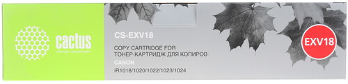 Купить Картридж лазерный Cactus CS-EXV18 черный, с чипом  7936932. Характеристики, отзывы и цены в Донецке
