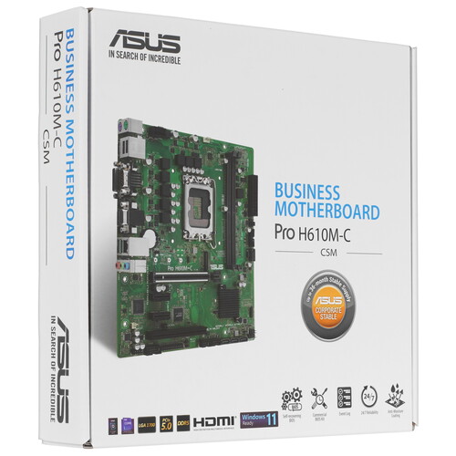 Купить Материнская плата ASUS Pro H610M-C-CSM  5073490. Характеристики, отзывы и цены в Донецке