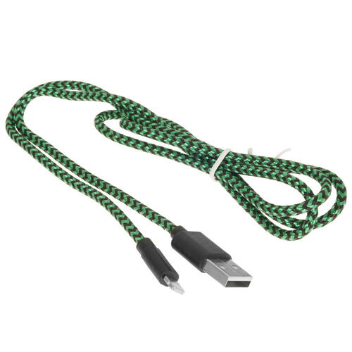 Купить Кабель круглый Pero Lightning 8-pin - USB зеленый 1 м  5048596. Характеристики, отзывы и цены в Донецке