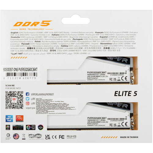 Купить Оперативная память Patriot Memory VIPER ELITE 5 RGB TUF GAMING ALLIANCE  5447595. Характеристики, отзывы и цены в Донецке