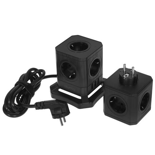 Купить Сетевой фильтр QUMO Power Block System PD1+1 12SP5U (P-0003) черный  5416307. Характеристики, отзывы и цены в Донецке