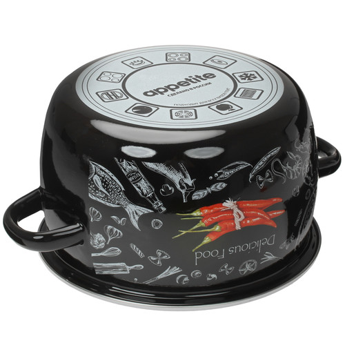 Купить Кастрюля TM Appetite Chilli 1МС181Р 3 л 18 см черный  4762952. Характеристики, отзывы и цены в Донецке