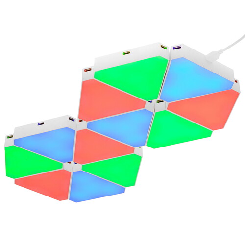 Купить Светильник настенно-потолочный Home Ideas Треугольники (12 модулей) белый/белый  9178379. Характеристики, отзывы и цены в Донецке