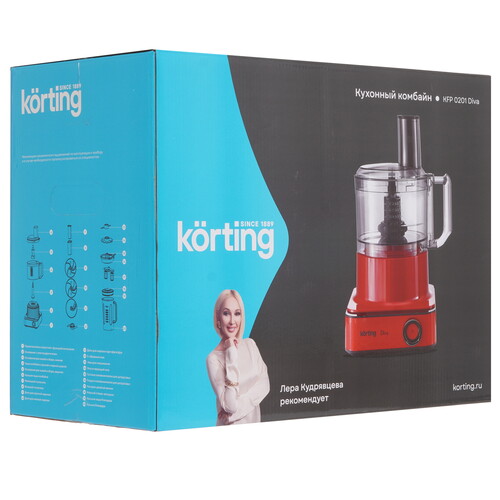 Купить Кухонный комбайн Korting KFP 0201 Diva красный  9232807. Характеристики, отзывы и цены в Донецке