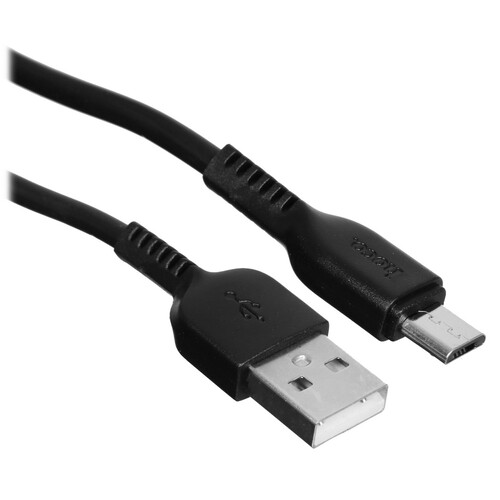Купить Кабель круглый Hoco micro USB - USB 2.0 Type-A черный 1 м  5470810. Характеристики, отзывы и цены в Донецке