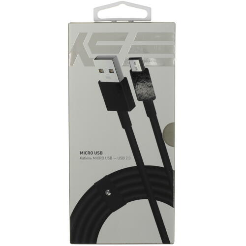 Купить Кабель круглый KEYRON micro USB - USB 2.0 Type-A черный 1 м  4834189. Характеристики, отзывы и цены в Донецке