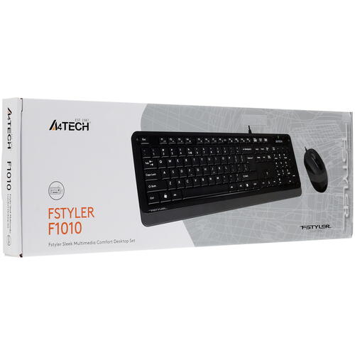 Купить Клавиатура+мышь  проводная  A4Tech Fstyler F1010 черный  1395904. Характеристики, отзывы и цены в Донецке