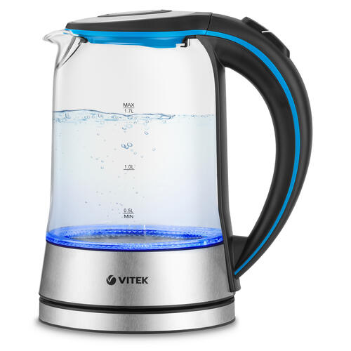 Купить Электрочайник Vitek VT-7028 серебристый  1098009. Характеристики, отзывы и цены в Донецке