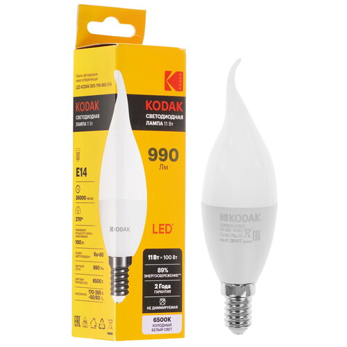 Купить Лампа светодиодная Kodak LED BXS-11W-865-E14  5417555. Характеристики, отзывы и цены в Донецке