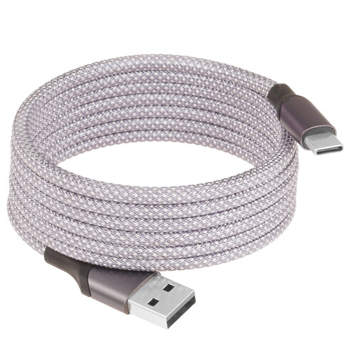 Купить Кабель круглый DEPPA USB Type-C - USB 2.0 Type-A серый 1.5 м  5605944. Характеристики, отзывы и цены в Донецке