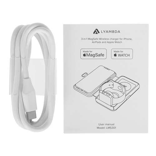 Купить Беспроводное зарядное устройство Lyambda LMS301_BL голубой  9310605. Характеристики, отзывы и цены в Донецке