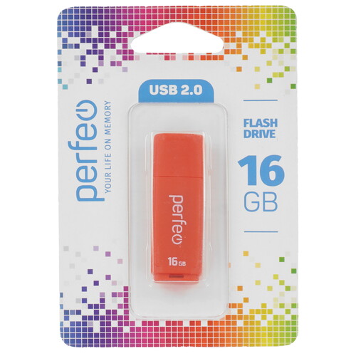 Купить Память USB Flash 16 ГБ Perfeo C04 [PF-C04R016]  9209175. Характеристики, отзывы и цены в Донецке