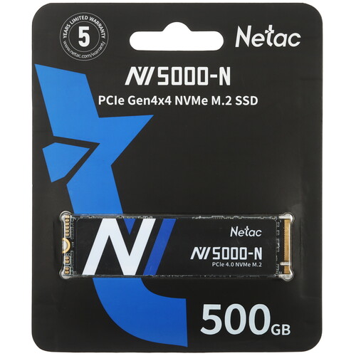 Купить 500 ГБ M.2 NVMe накопитель Netac NV5000-N [NT01NV5000N-500-E4X]  5459294. Характеристики, отзывы и цены в Донецке