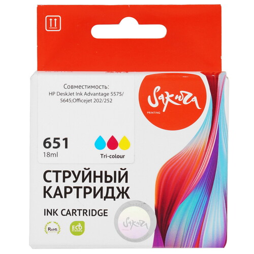 Купить Картридж Sakura C2P11AE многоцветный  9159269. Характеристики, отзывы и цены в Донецке