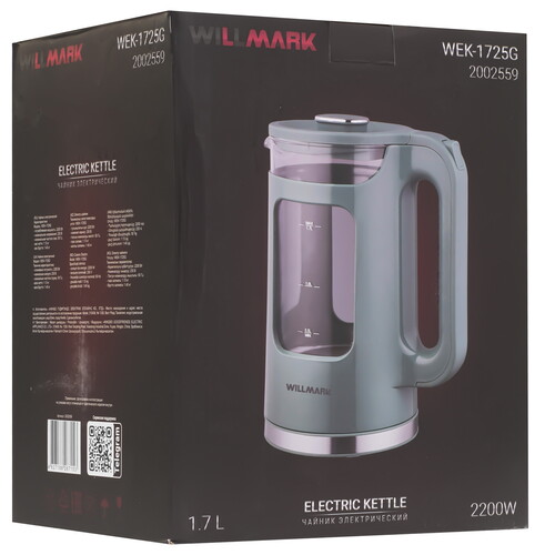 Купить Электрочайник WILLMARK WEK-1725G зеленый  9269578. Характеристики, отзывы и цены в Донецке