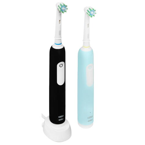 Купить Набор зубных щеток Braun Oral-B Pro 1 (500) Duo/D305.523.3H голубой, черный  9088400. Характеристики, отзывы и цены в Донецке