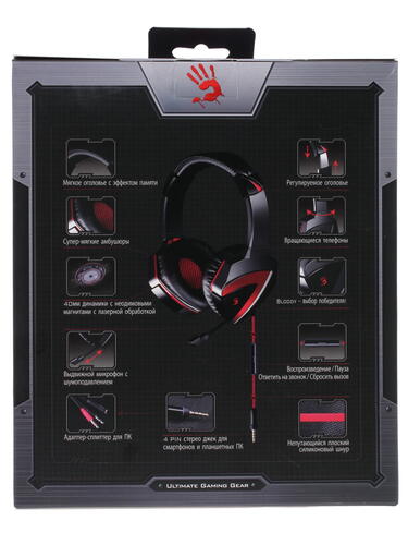 Купить Проводные наушники A4Tech Bloody G500 черный 2015  1010052. Характеристики, отзывы и цены в Донецке