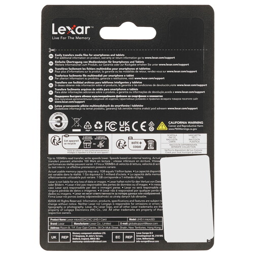 Купить Карта памяти Lexar microSDXC 64 ГБ [LMS0C10064G-BNNNG]  9262211. Характеристики, отзывы и цены в Донецке