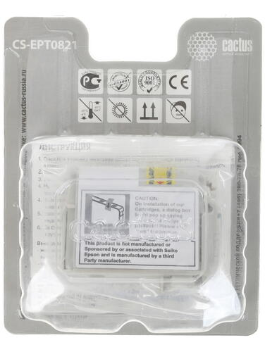 Купить Картридж Cactus CS-EPT0821 черный  7930585. Характеристики, отзывы и цены в Донецке