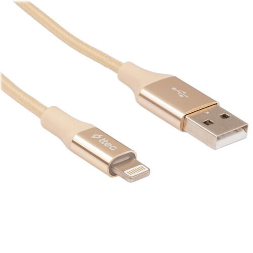 Купить Кабель круглый TTEC Lightning 8-pin - USB 2.0 Type-A золотистый 1.2 м  9140782. Характеристики, отзывы и цены в Донецке