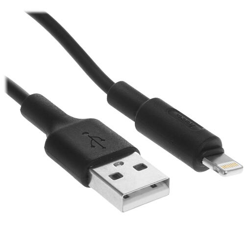 Купить Кабель круглый Hoco Lightning 8-pin - USB 2.0 Type-A черный 1 м  5452393. Характеристики, отзывы и цены в Донецке