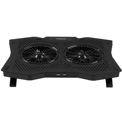 Купить Охлаждающая подставка Digma D-NCP180-2x110 черный  9300793. Характеристики, отзывы и цены в Донецке