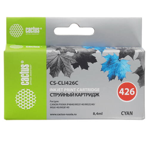 Купить Картридж Cactus CS-CLI426C голубой  6605424. Характеристики, отзывы и цены в Донецке