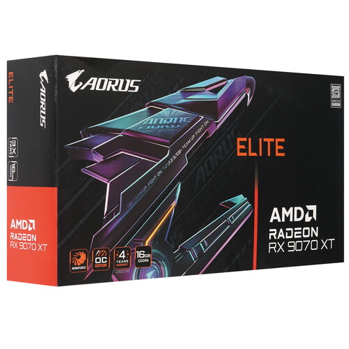 Купить Видеокарта GIGABYTE AMD Radeon 9070 XT AORUS ELITE  5612389. Характеристики, отзывы и цены в Донецке