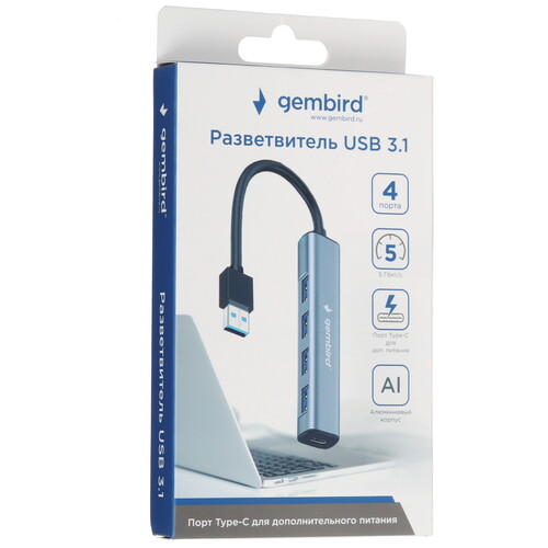 Купить USB-разветвитель Gembird UHB-C484  5630961. Характеристики, отзывы и цены в Донецке