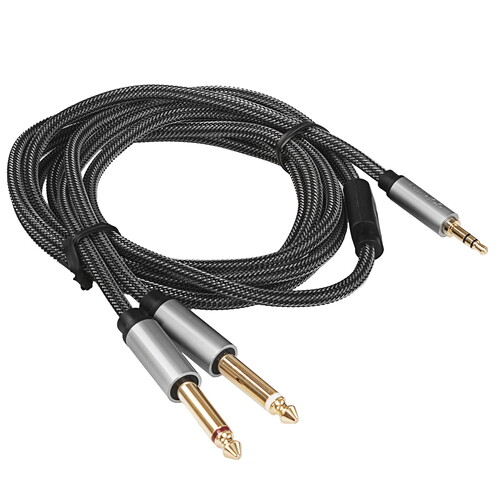 Купить Кабель   Ugreen jack 6.3 мм х2 шт. - jack 3.5 мм серый  5623211. Характеристики, отзывы и цены в Донецке