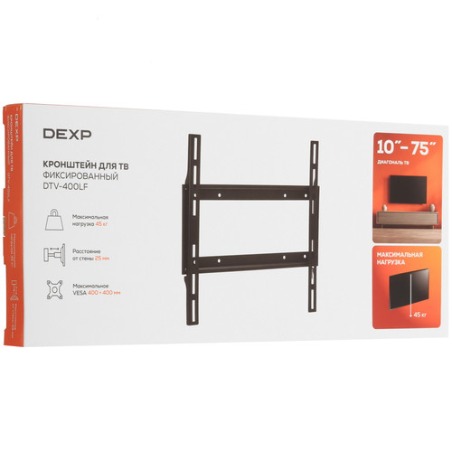 Купить Кронштейн для ТВ DEXP DTV-400LF черный  9350266. Характеристики, отзывы и цены в Донецке