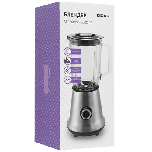 Купить Блендер стационарный DEXP GL-0500 MixStation серебристый  5026150. Характеристики, отзывы и цены в Донецке