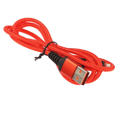 Купить Кабель круглый GoPower Lightning 8-pin - USB 2.0 Type-A красный 1 м  5479660. Характеристики, отзывы и цены в Донецке