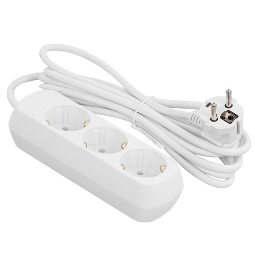 Купить Удлинитель Cadena CDM U3e-3x1-3m-W белый  9188080. Характеристики, отзывы и цены в Донецке