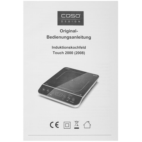 Купить Плита компактная электрическая CASO Touch 2000 черный  9912261. Характеристики, отзывы и цены в Донецке