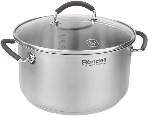 Купить Кастрюля Rondell Akzent RDS-1389 5.1 л 24 см серебристый  9309600. Характеристики, отзывы и цены в Донецке