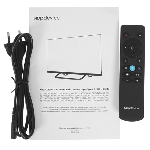 Купить 43" (109 см) Телевизор Topdevice TDTV43CS07U черный  9239247. Характеристики, отзывы и цены в Донецке